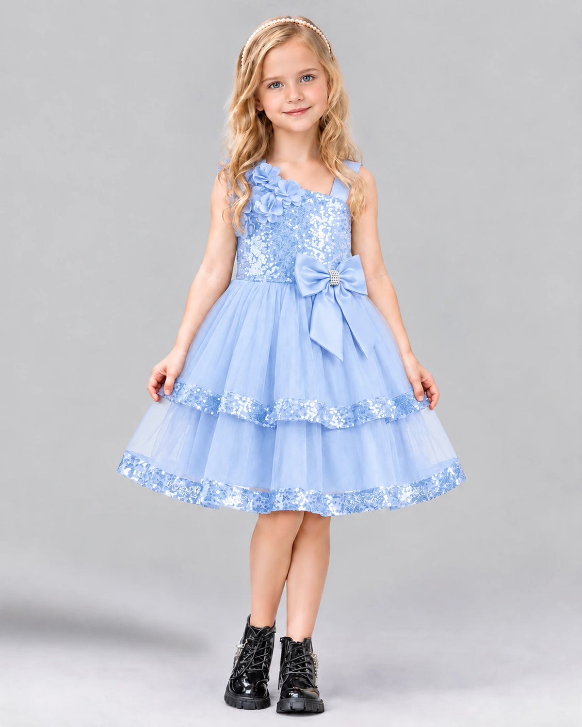 Lavender A-line Girls Formal Dress Front