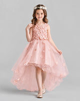 Blush Pink Ball Gown Flower Girl Dresses Front