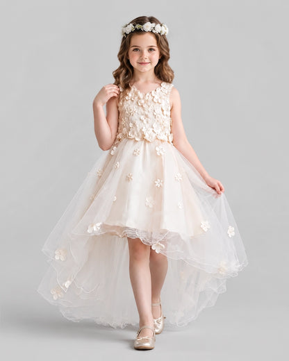 Pink Ball Gown Flower Girl Dresses Front