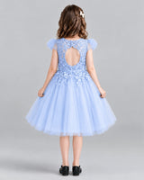 Lavender Ball Gown Girls Formal Dresses Back