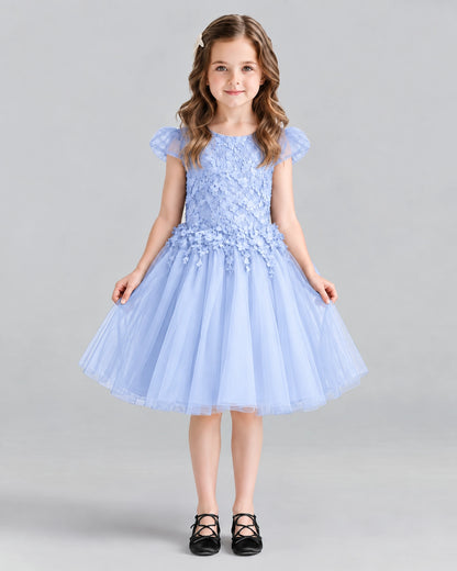 Lavender Ball Gown Girls Formal Dresses Front