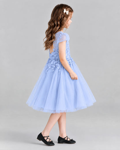 Lavender Ball Gown Girls Formal Dresses Side