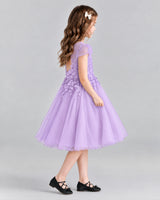 Lilac Ball Gown Girls Formal Dresses Side