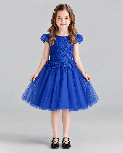 Royal Blue Ball Gown Girls Formal Dresses Front