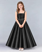 Black Ball Gown Girls Formal Dress Front