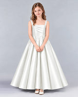 Ivory Ball Gown Girls Formal Dress Front