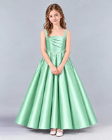 Mint Green Ball Gown Girls Formal Dress Front