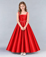 Red Ball Gown Girls Formal Dress Front
