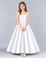 White Ball Gown Girls Formal Dress Front
