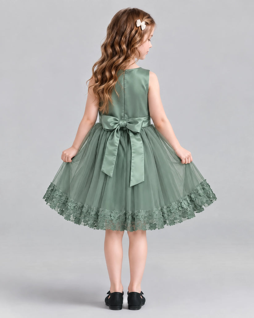 Eucalyptus A-line Girls Formal Dresses Back