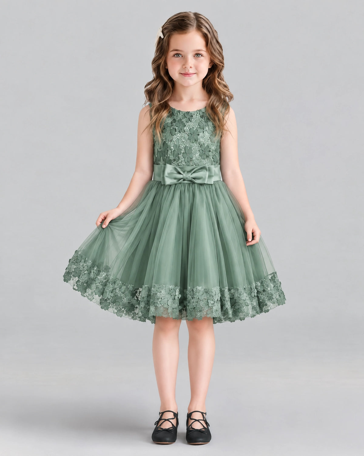 Eucalyptus A-line Girls Formal Dresses Front
