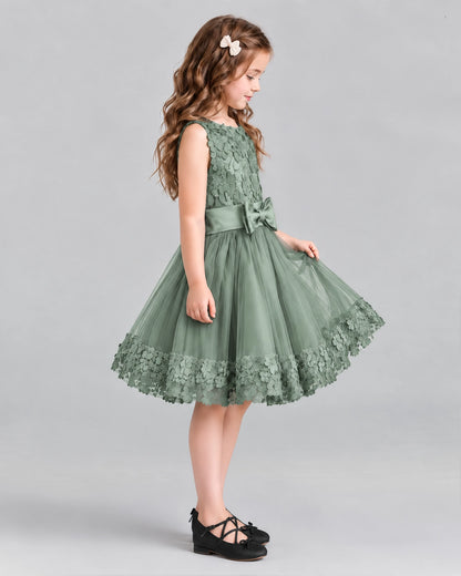 Eucalyptus A-line Girls Formal Dresses Side