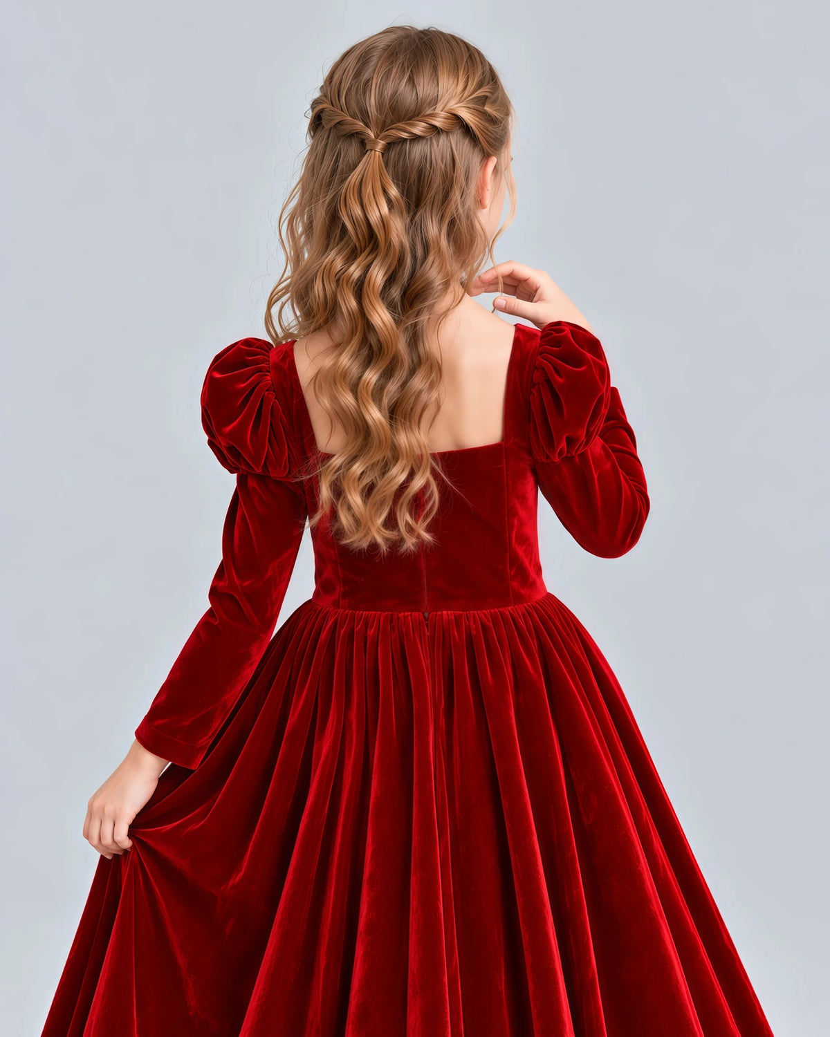 Red Ball Gown Girls Formal Dress Back_Detail [Shared]