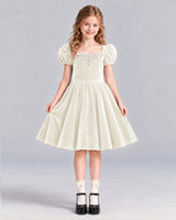 Ivory A-line Girls Formal Dress Front