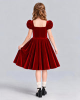 Red A-line Girls Formal Dress Back [Shared]