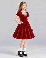 Red A-line Girls Formal Dress Side [Shared]