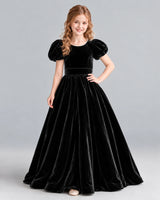 Black Ball Gown Girls Formal Dress Front