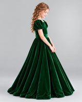 Dark Green Ball Gown Girls Formal Dress Side [Shared]