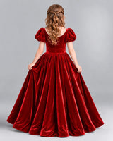 Red Ball Gown Girls Formal Dress Back [Shared]