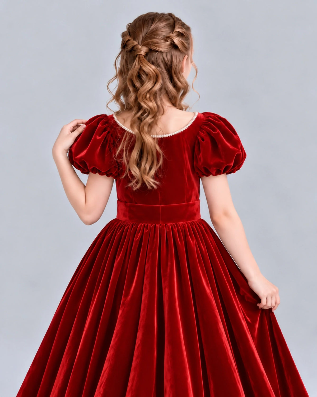 Red Ball Gown Girls Formal Dress Back_Detail [Shared]