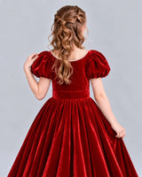 Red Ball Gown Girls Formal Dress Back_Detail [Shared]