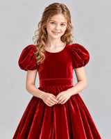 Red Ball Gown Girls Formal Dress Detail [Shared]