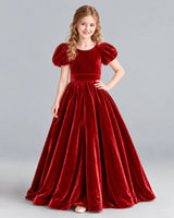 Red Ball Gown Girls Formal Dress Front