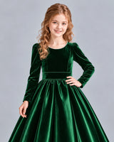 Dark Green Ball Gown Junior Bridesmaid Dress Detail [Shared]