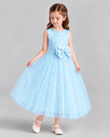 Baby Blue A-line Flower Girl Dresses Side