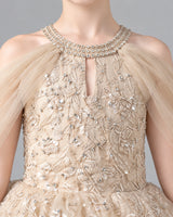 Champagne Ball Gown Girls Formal Dress Detail [Shared]