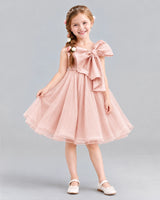 Blush Pink Ball Gown Girls Formal Dresses Front