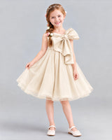 Champagne Ball Gown Girls Formal Dresses Front
