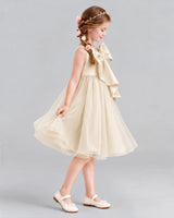 Champagne Ball Gown Girls Formal Dresses Side
