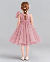 Blush Pink Ball Gown Girls Formal Dresses Back