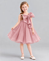 Blush Pink Ball Gown Girls Formal Dresses Front
