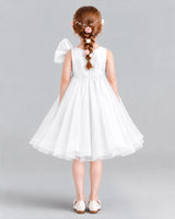 Ivory Ball Gown Girls Formal Dresses Back