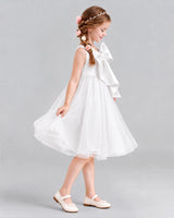 Ivory Ball Gown Girls Formal Dresses Side