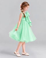 Mint Green Ball Gown Girls Formal Dresses Side
