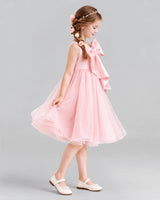 Pink Ball Gown Girls Formal Dresses Side