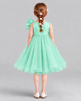 Turquoise Ball Gown Girls Formal Dresses Back