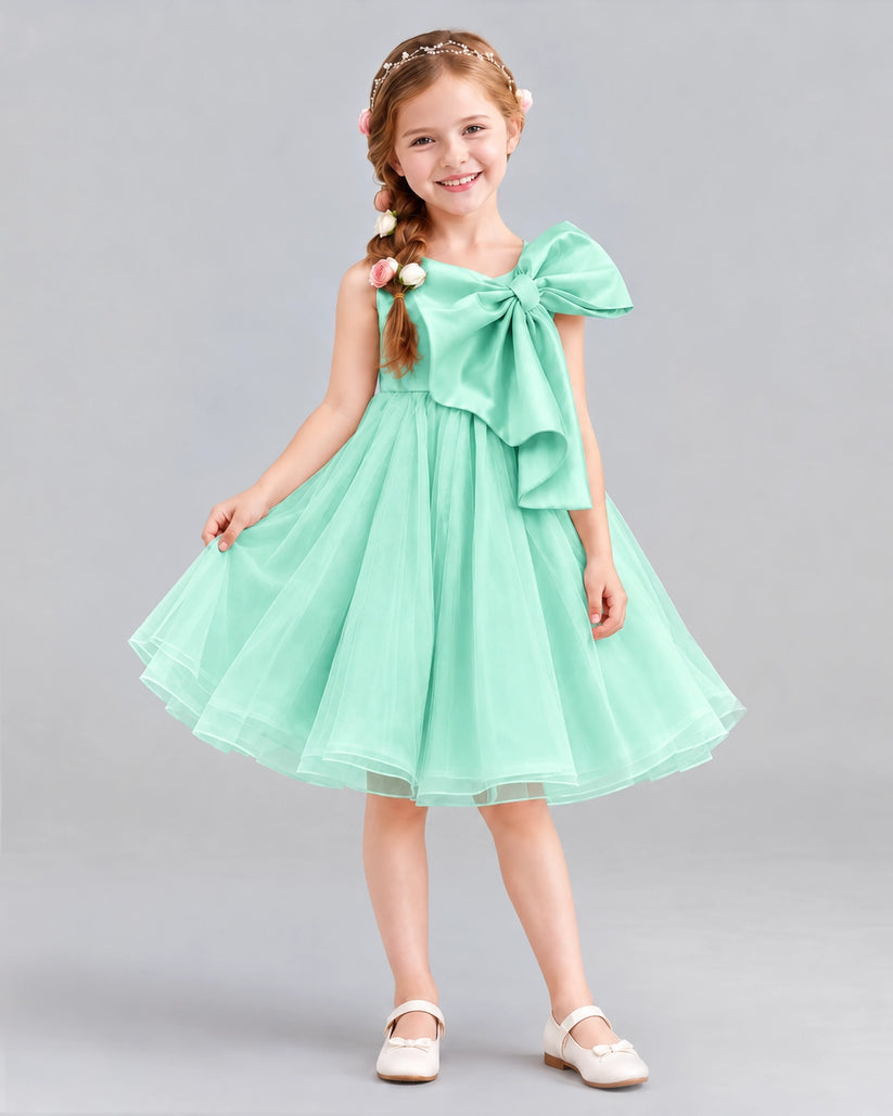 Turquoise Ball Gown Girls Formal Dresses Front