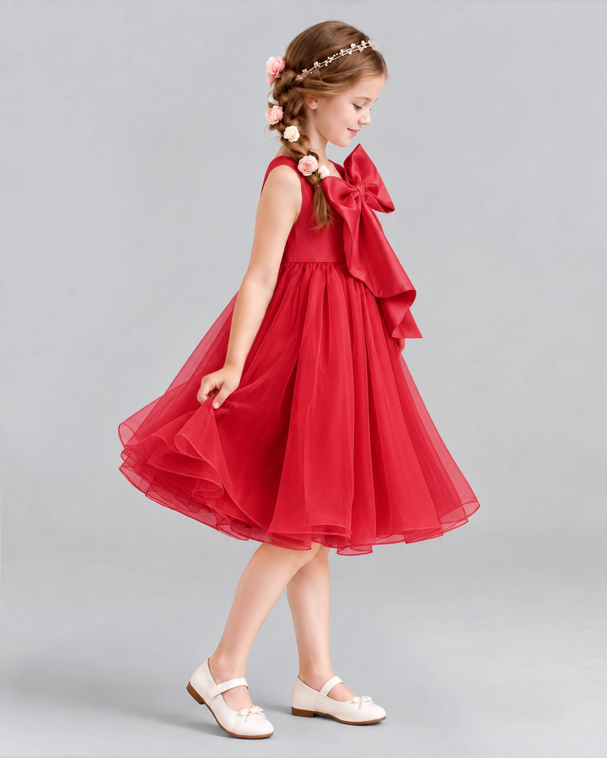 Windred Ball Gown Girls Formal Dresses Side