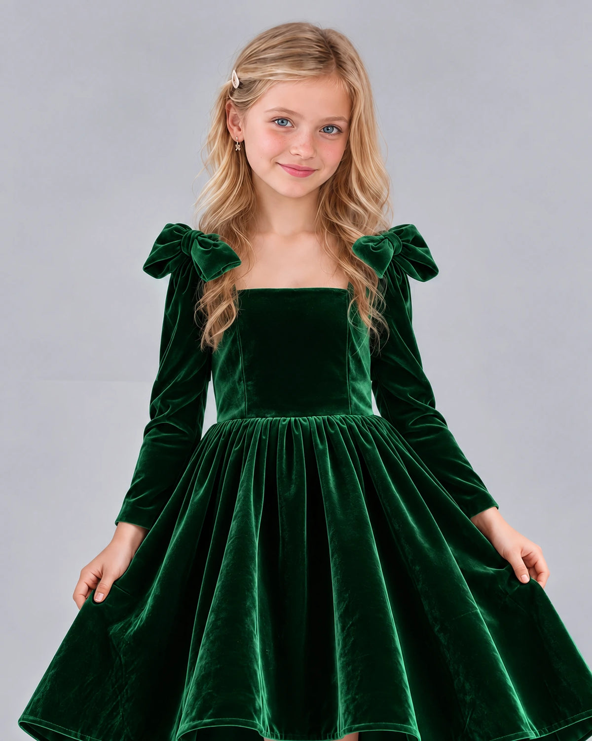 Dark Green A-line Girls Formal Dress Detail [Shared]
