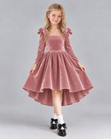 Dusty Rose A-line Girls Formal Dress Front