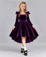 Purple A-line Girls Formal Dress Front