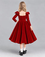 Red A-line Girls Formal Dress Back [Shared]