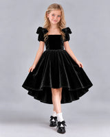 Black Ball Gown Junior Bridesmaid Dress Front