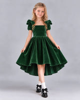 Emerald Green Ball Gown Junior Bridesmaid Dress Front