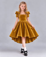 Gold Ball Gown Junior Bridesmaid Dress Front