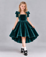 Peacock Ball Gown Junior Bridesmaid Dress Front